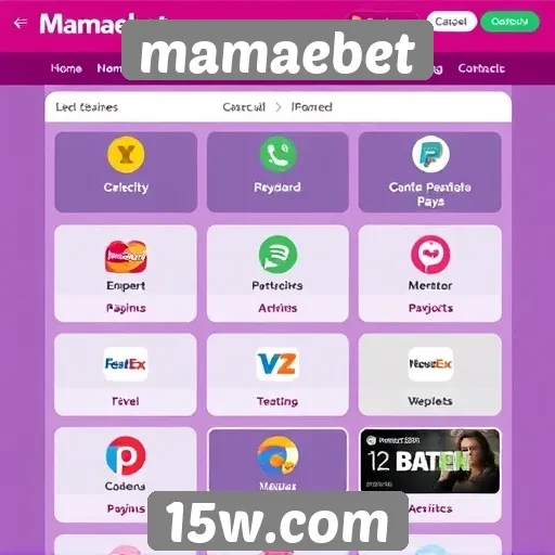 Opções de pagamento disponíveis no site mamaebet